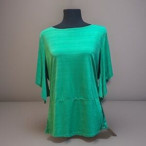 Suzie In The City Green Boxy Blouse Large